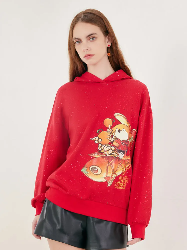 China Red Cartoon Printed Hoodie sold by Goelia product image thumbnail 3