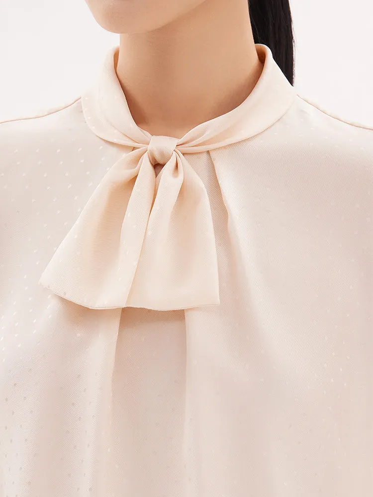 16 Momme Polka Dots Pure Silk Blouse sold by Goelia product image thumbnail 4