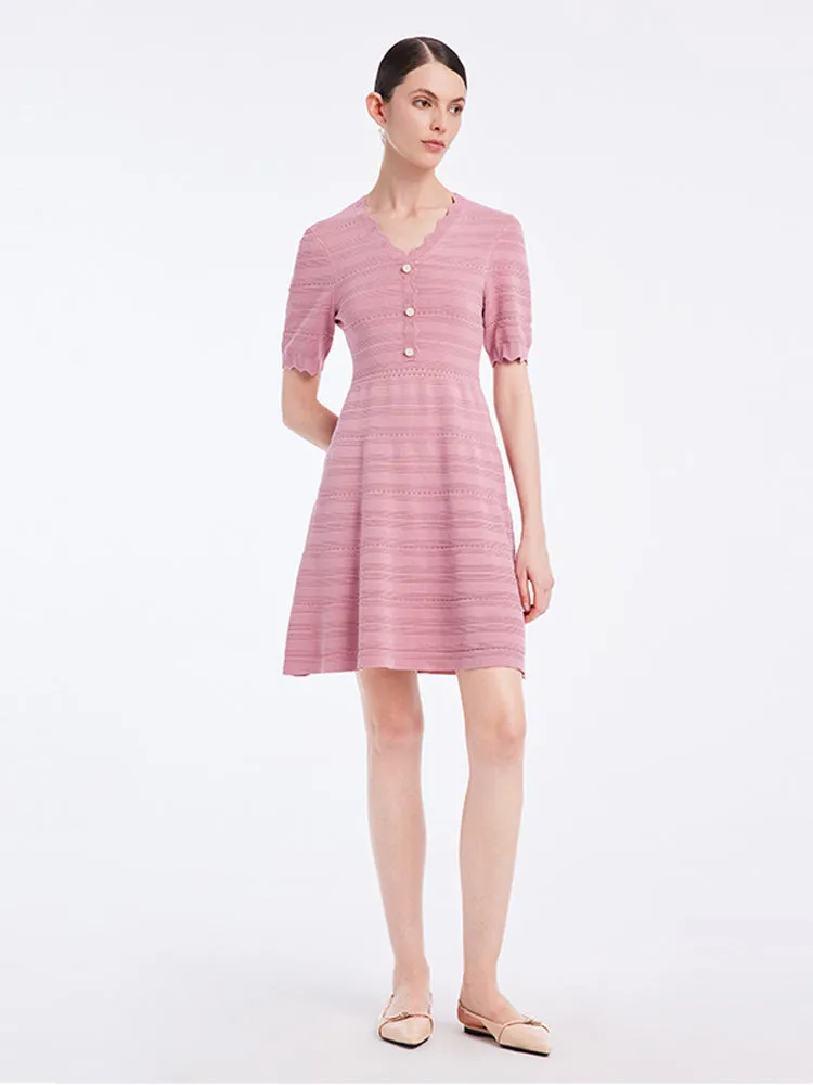 Tencel Woolen Knitted Mini Dress sold by Goelia product image thumbnail 4