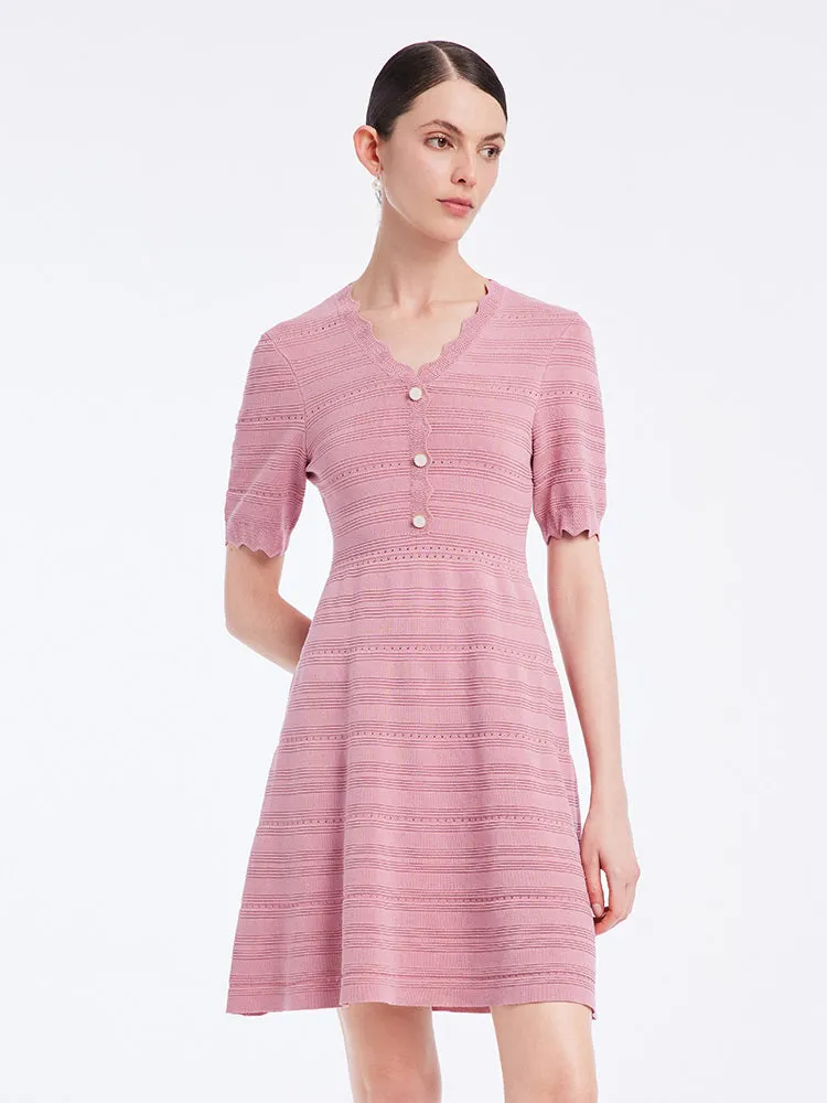 Tencel Woolen Knitted Mini Dress sold by Goelia