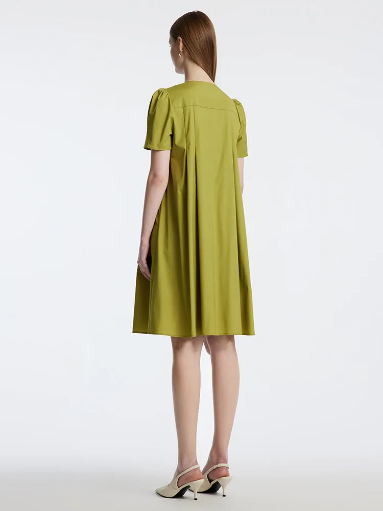 Pleated Small A-line Cotton Dress sold by Goelia product image thumbnail 5