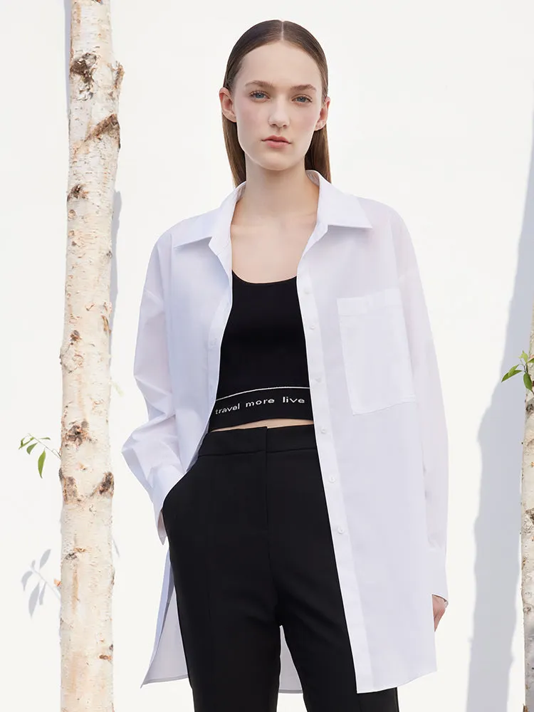 White Oversized Cotton Shirt sold by Goelia product image thumbnail 4