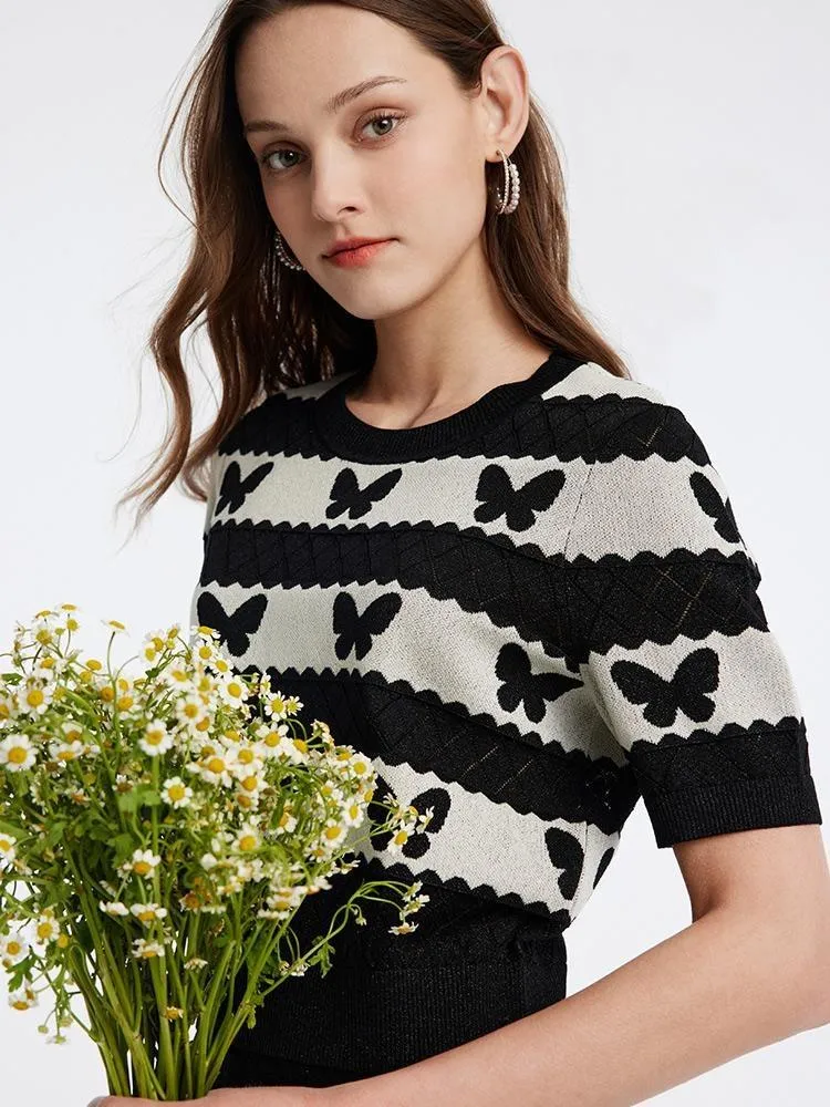 Round Neck Jacquard Knit Top And Women Skirt Two-Piece Set sold by Goelia product image thumbnail 5