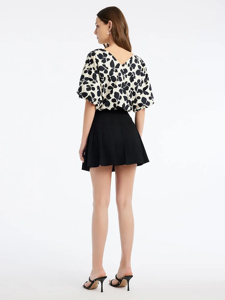 Crop Round Neck Puff Sleeve Women Blouse sold by Goelia product image thumbnail 4