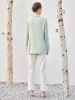 Green Worsted Woolen Straight Women Blazer sold by Goelia