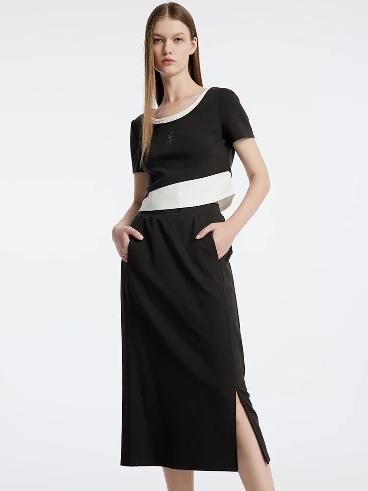 Knitted Side Split Skirt sold by Goelia product image thumbnail 5