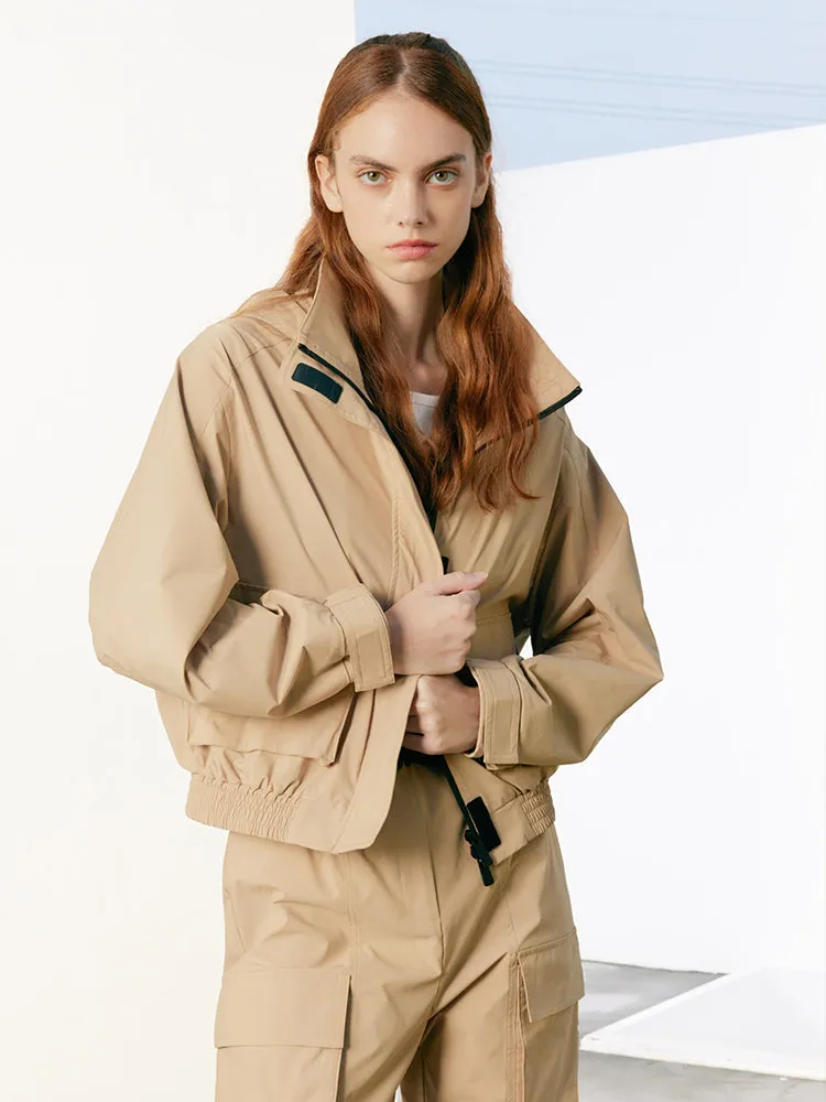 Khaki Hoodie Style Jacket sold by Goelia product image thumbnail 2