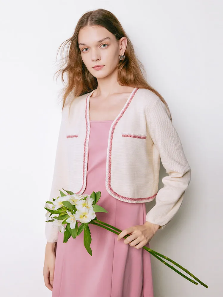 Off White Crop Cardigan sold by Goelia product image thumbnail 3