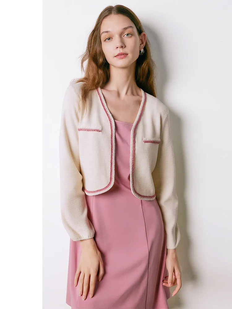Off White Crop Cardigan sold by Goelia product image thumbnail 2