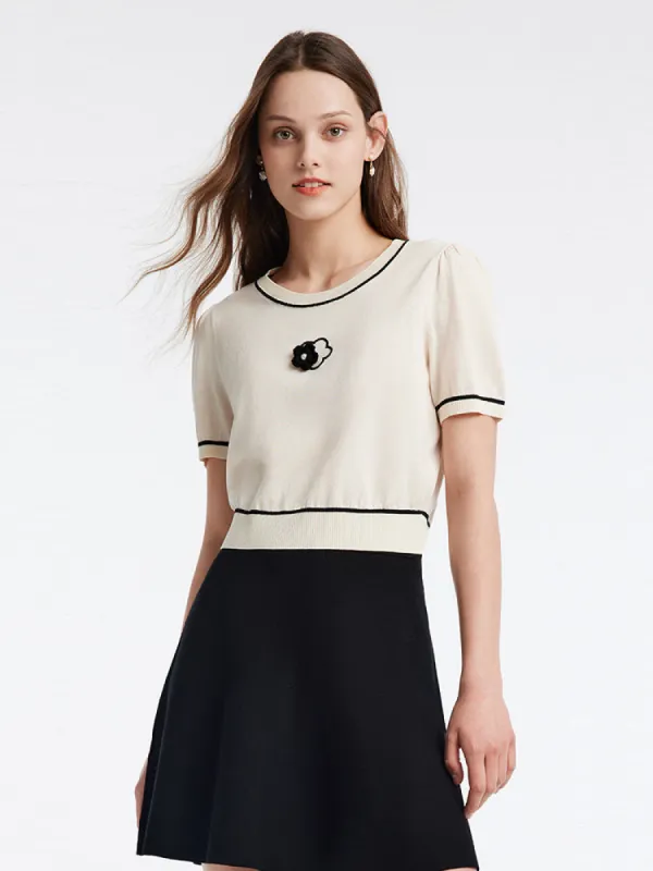 Tencel Mulberry Silk Knit Top sold by Goelia