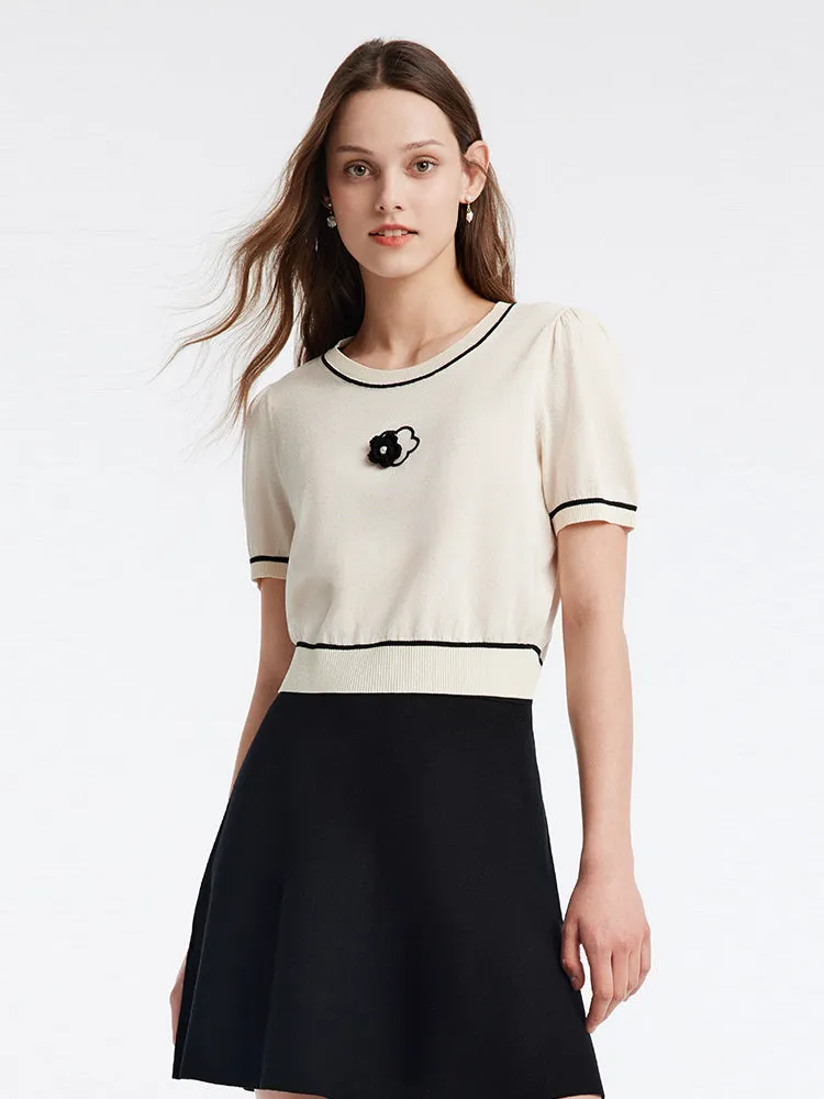 Tencel Mulberry Silk Knit Top sold by Goelia