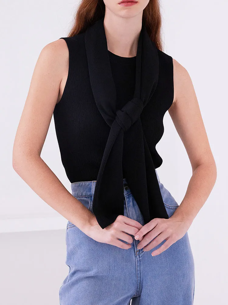 Black Stylish Vest And Women Cardigan Two-Piece Set sold by Goelia product image thumbnail 2