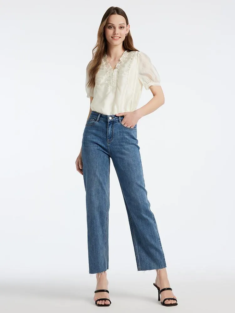 Straight-legged Ankle Length Jeans sold by Goelia product image thumbnail 2