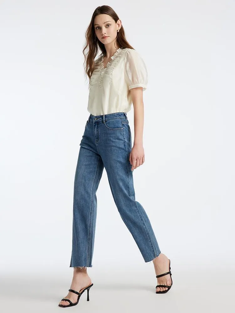Straight-legged Ankle Length Jeans sold by Goelia product image thumbnail 4