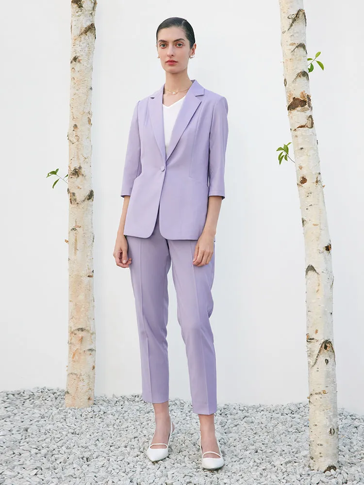 Purple Worsted Woolen Blazer sold by Goelia product image thumbnail 3