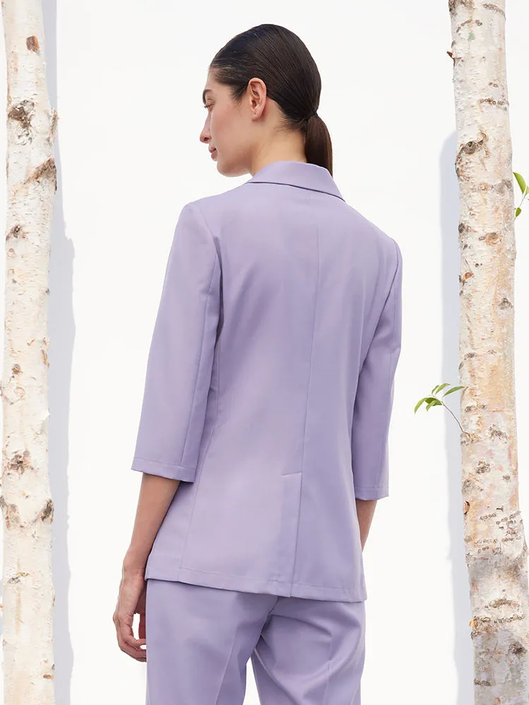 Purple Worsted Woolen Blazer sold by Goelia product image thumbnail 2