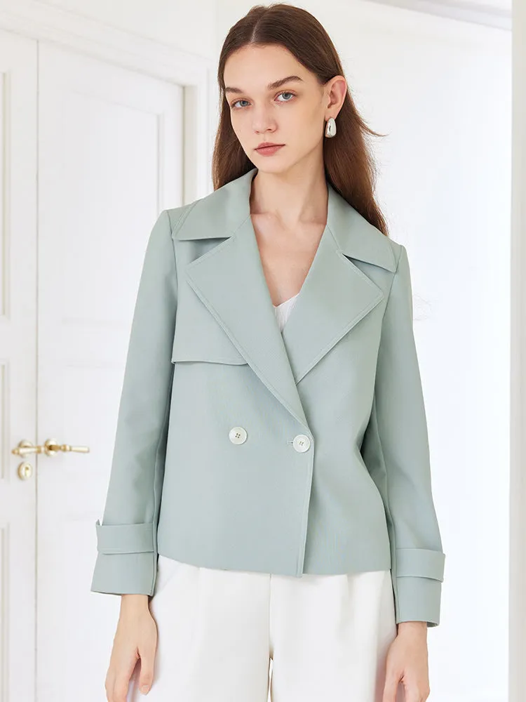 Green Crop Trench Coat sold by Goelia product image thumbnail 5