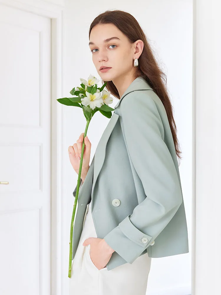 Green Crop Trench Coat sold by Goelia product image thumbnail 2