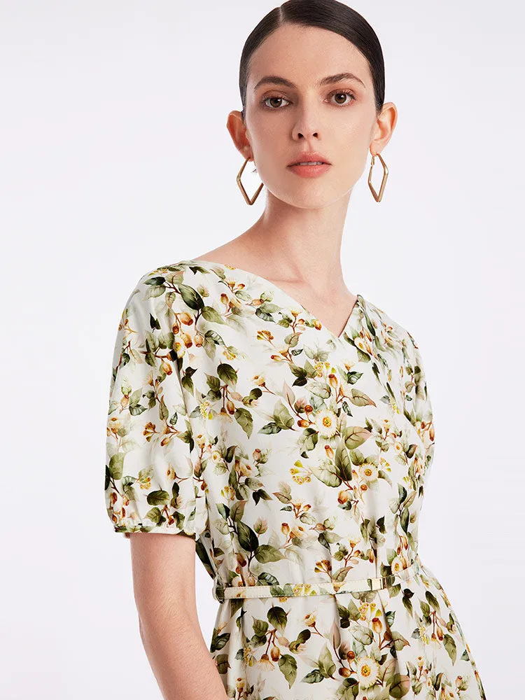 Floral Gathered Waist Mini Dress sold by Goelia product image thumbnail 5