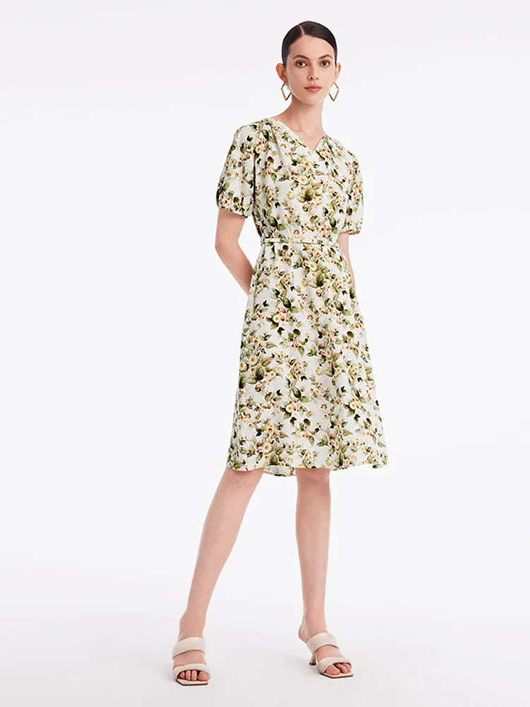 Floral Gathered Waist Mini Dress sold by Goelia product image thumbnail 2