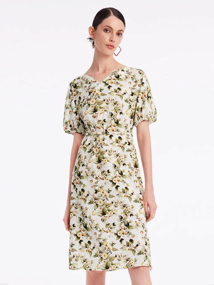 Floral Gathered Waist Mini Dress sold by Goelia product image thumbnail 3
