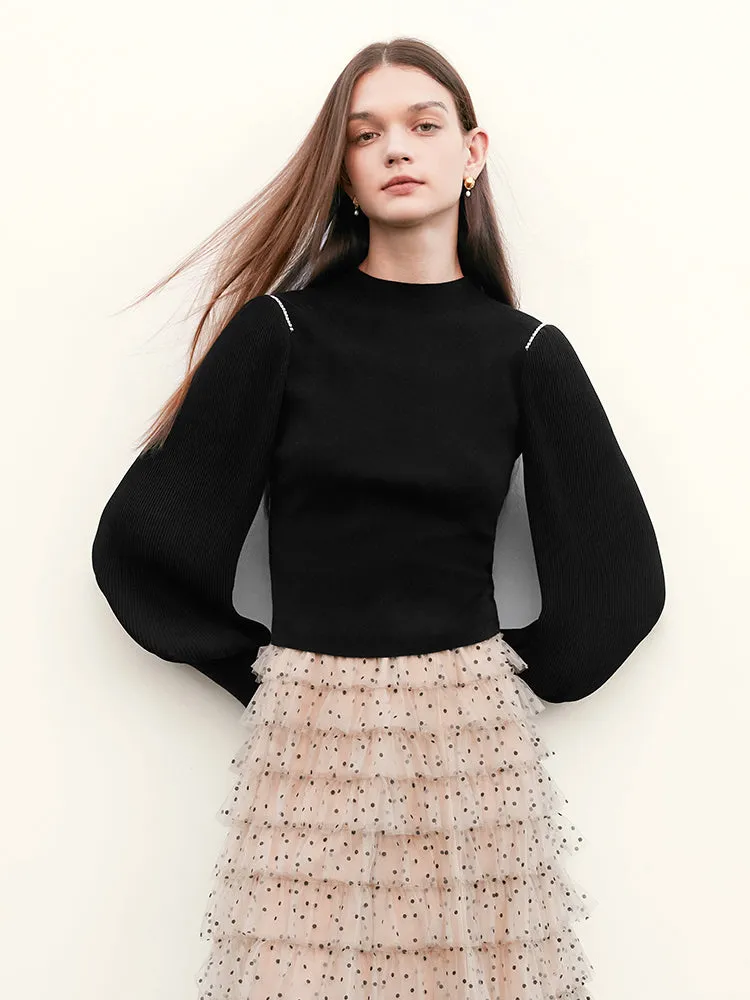 Boat Neck Patchwork Women Sweater sold by Goelia product image thumbnail 2