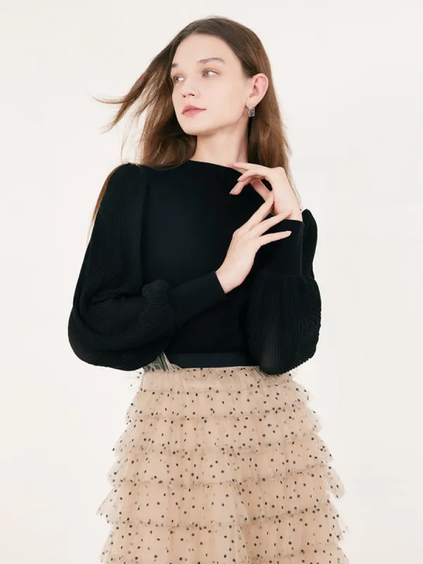 Boat Neck Patchwork Women Sweater sold by Goelia