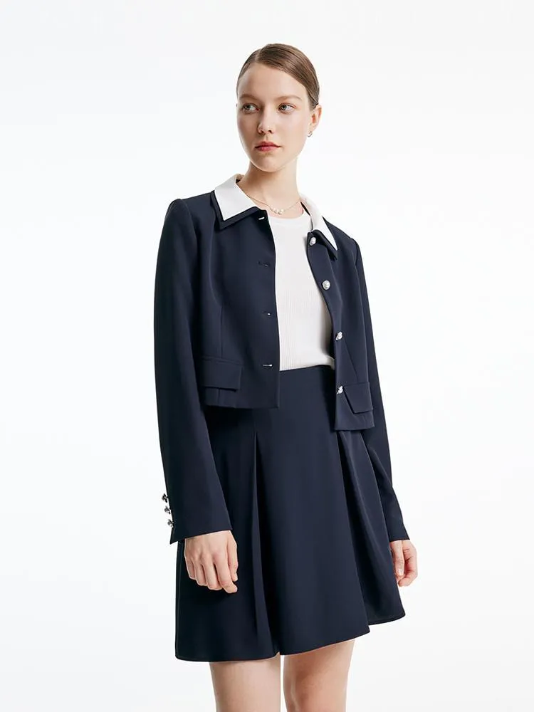 Dark Navy Women Jacket And Skirt Two-piece Suit sold by Goelia product image thumbnail 5
