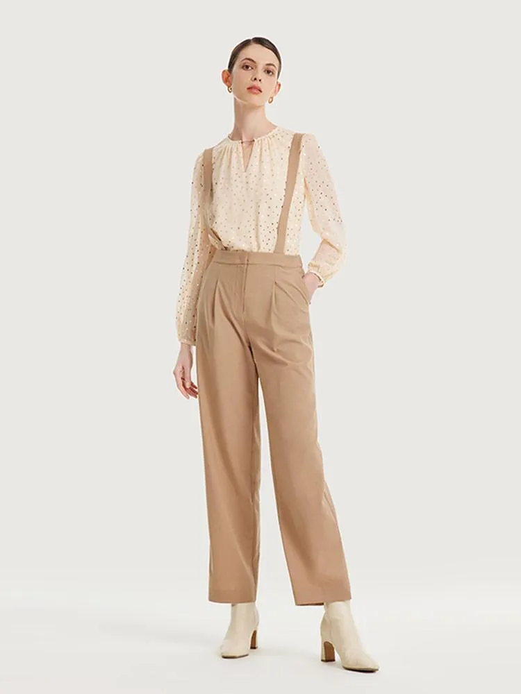 Worsted Woolen Bib Pants sold by Goelia product image thumbnail 2