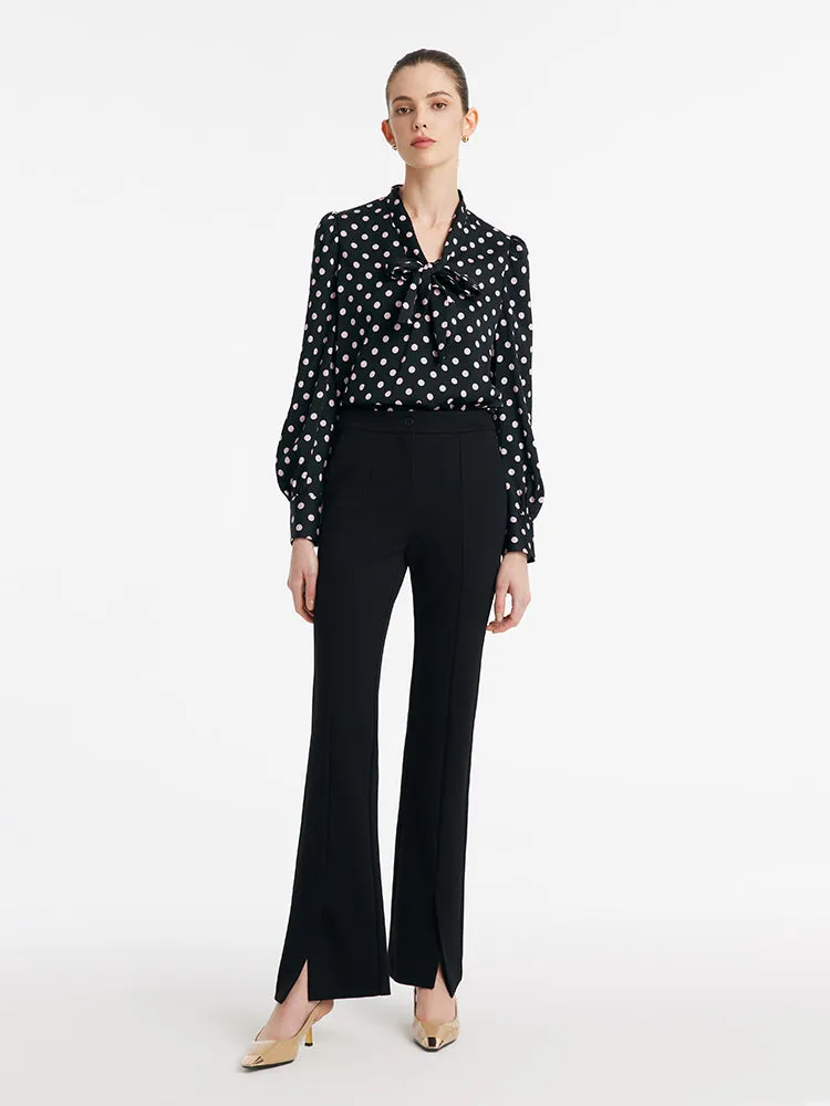 22 Momme Mulberry Silk Polka Dots Printed Women Shirt With Flaps sold by Goelia product image thumbnail 3