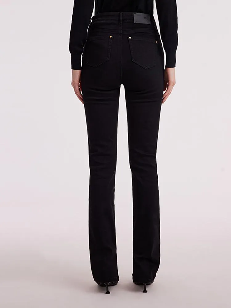 Black Denim Slit Jeans sold by Goelia product image thumbnail 5