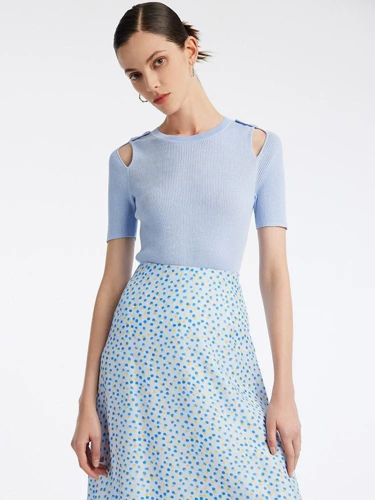 Tencel Mulberry Silk Woolen Knit Top sold by Goelia product image thumbnail 5