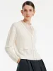 Off White Woolen Lady Cardigan sold by Goelia
