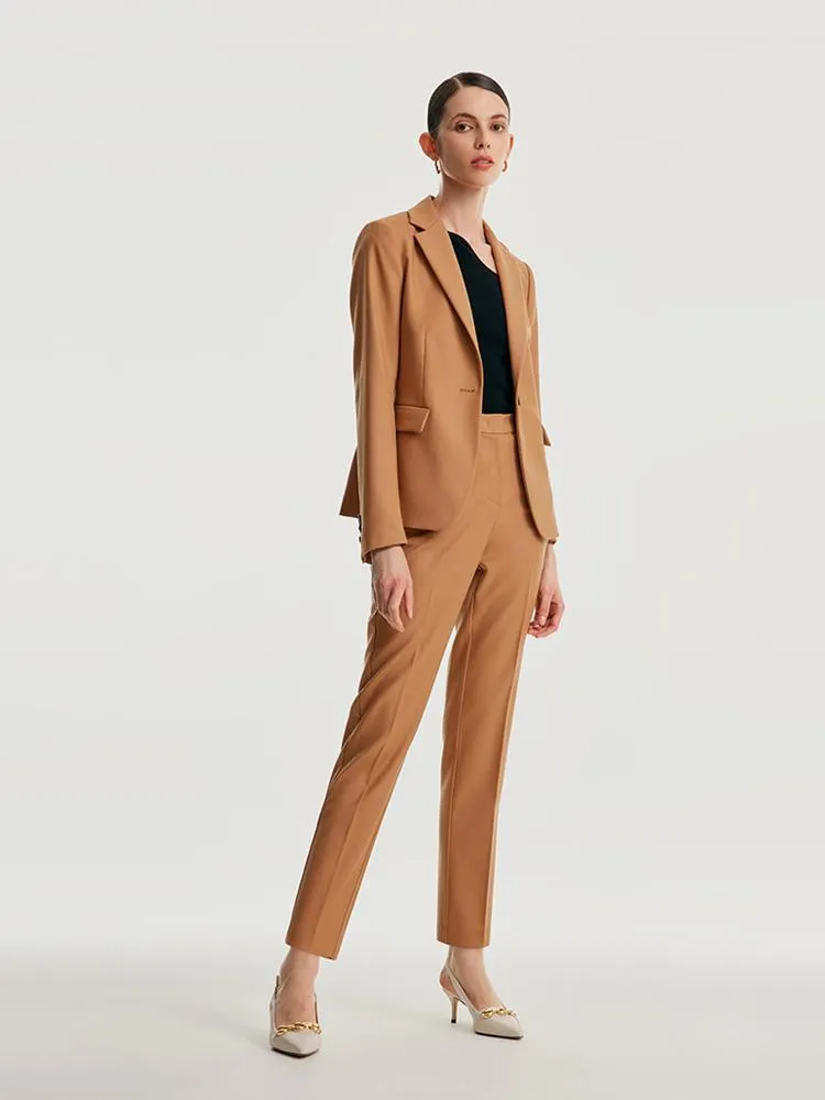 Worsted Woolen One Button Women Blazer sold by Goelia product image thumbnail 4