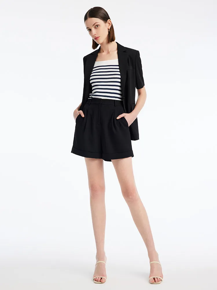 Acetate Half Sleeve One Button Blazer sold by Goelia product image thumbnail 3