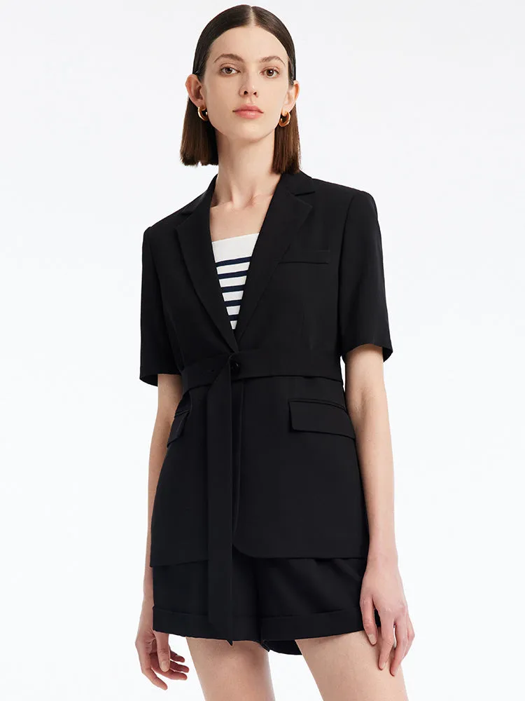 Acetate Half Sleeve One Button Blazer sold by Goelia product image thumbnail 4