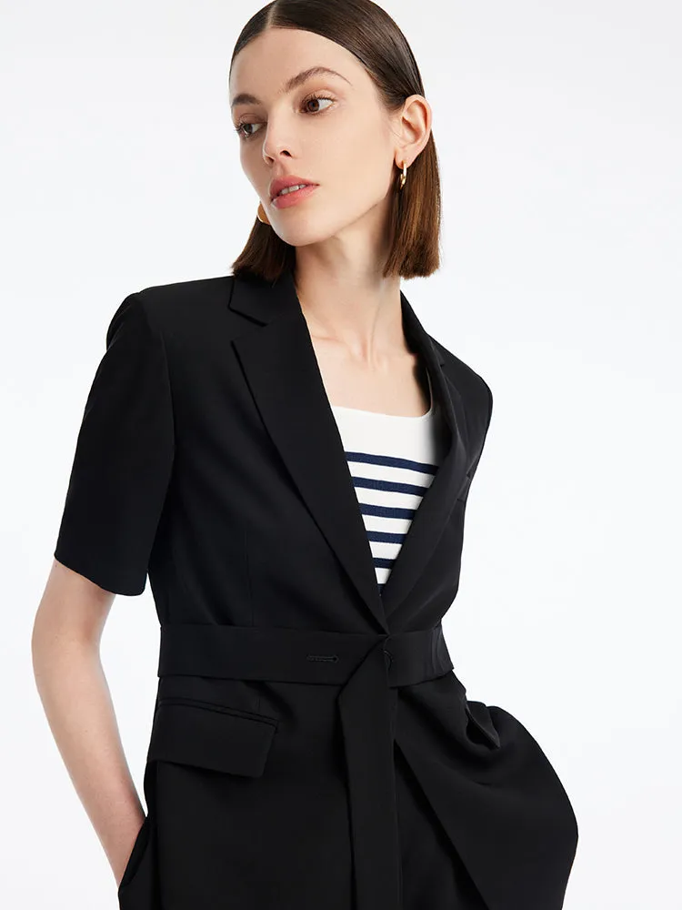 Acetate Half Sleeve One Button Blazer sold by Goelia product image thumbnail 5