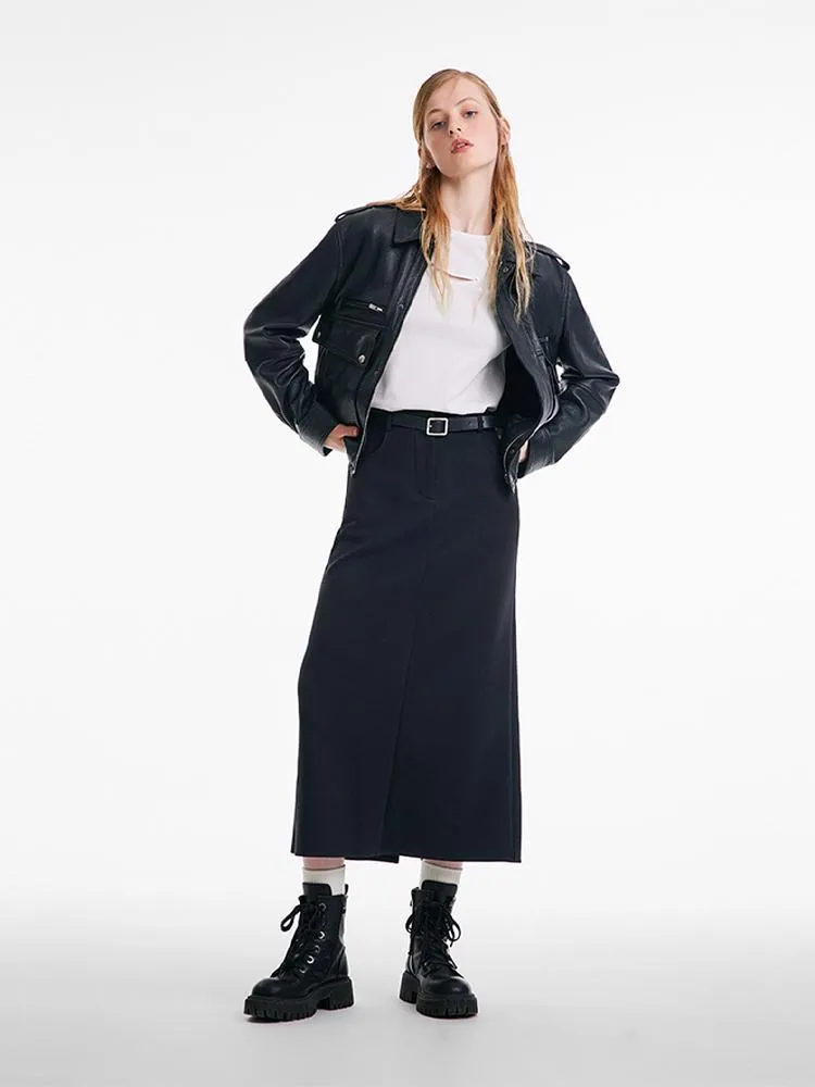 Short Goat Leather Jacket sold by Goelia product image thumbnail 2