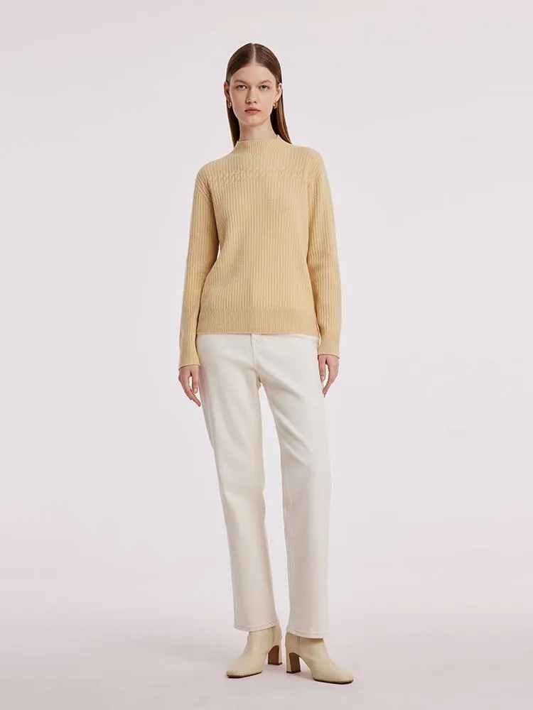 Wool Sequins Mock Neck Women Sweater sold by Goelia product image thumbnail 2