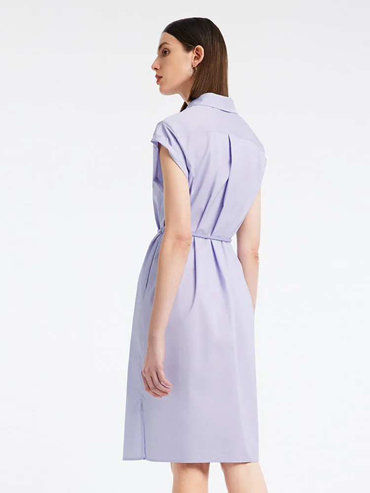 Cotton Shirt Collar Midi Dress sold by Goelia product image thumbnail 5
