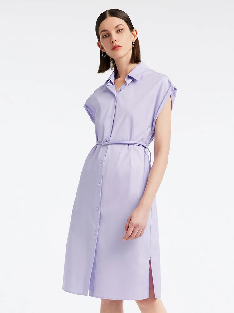 Cotton Shirt Collar Midi Dress sold by Goelia product image thumbnail 3