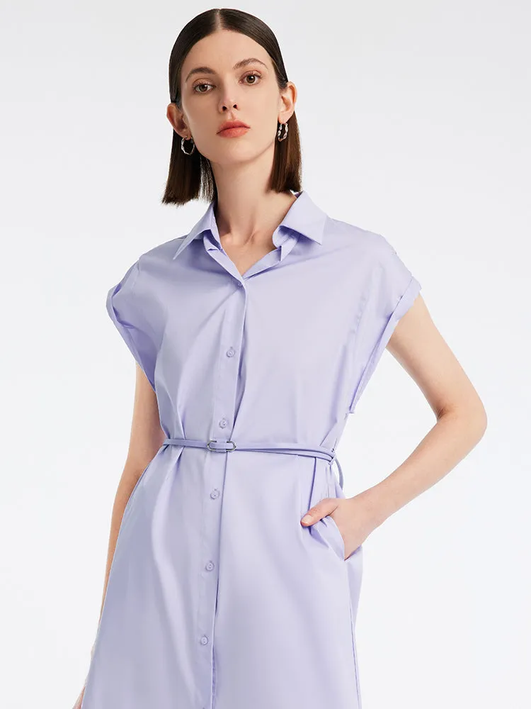 Cotton Shirt Collar Midi Dress sold by Goelia product image thumbnail 4
