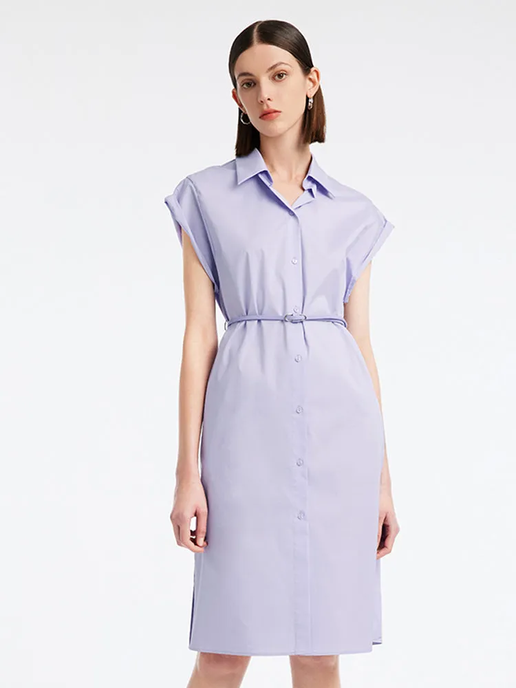 Cotton Shirt Collar Midi Dress sold by Goelia product image thumbnail 2