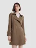 Double Layer Worsted Woolen Women Trench Coat sold by Goelia