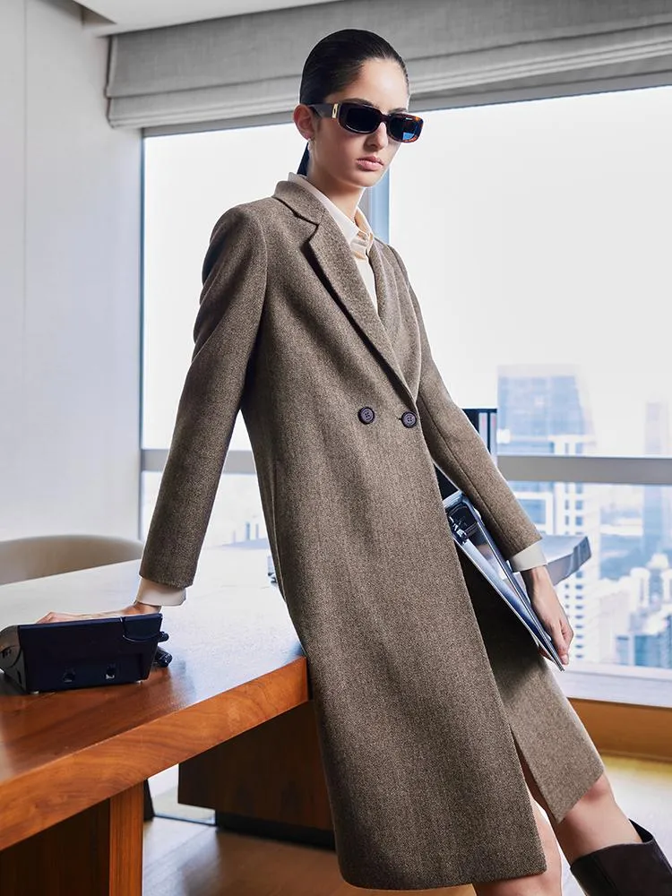 Washable Wool Notched Lapel Women Coat sold by Goelia product image thumbnail 3