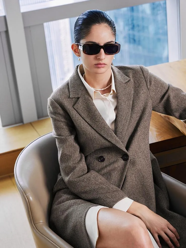 Washable Wool Notched Lapel Women Coat sold by Goelia product image thumbnail 4