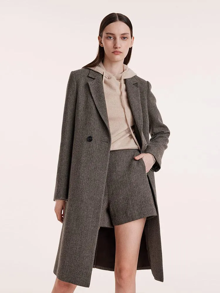 Washable Wool Notched Lapel Women Coat sold by Goelia product image thumbnail 5