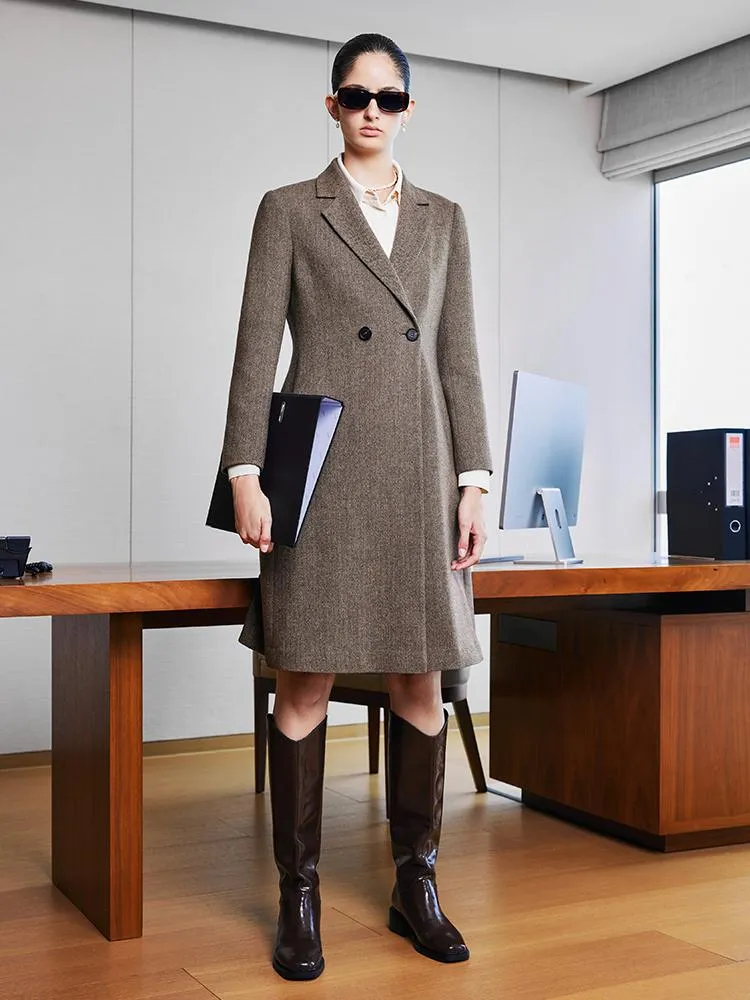 Washable Wool Notched Lapel Women Coat sold by Goelia product image thumbnail 2