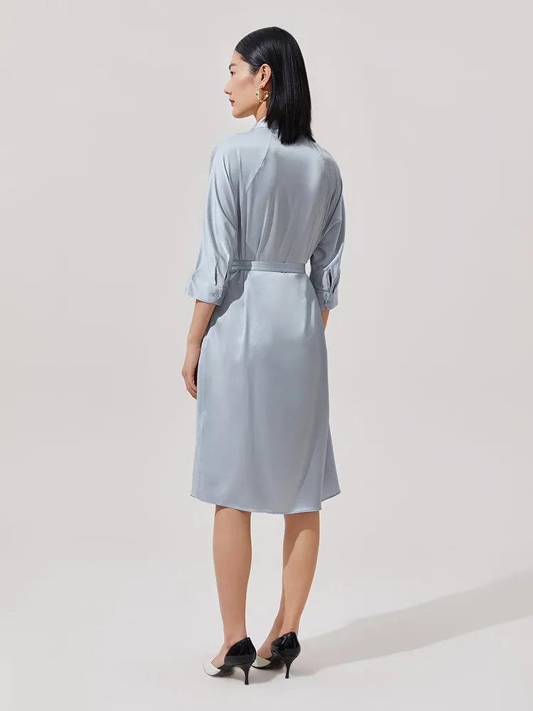 Mulberry Silk Shirt Dress sold by Goelia product image thumbnail 4