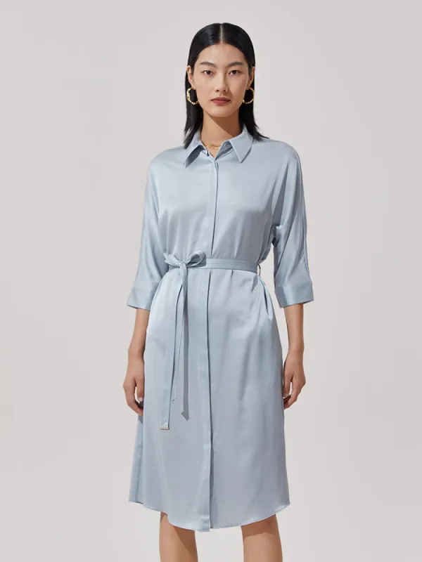 Mulberry Silk Shirt Dress sold by Goelia